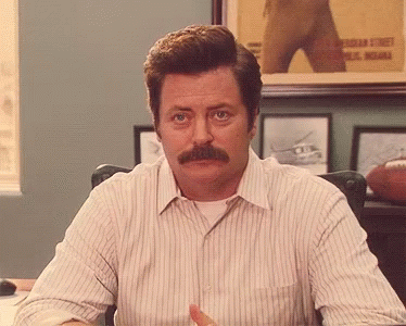 Smirk Ron Swanson GIF