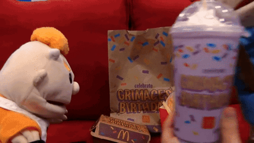 Sml Grimace Shake GIF. This 498 x 281 animated GIF is part of our grimace mcdonalds collection. Related themes include fast food. Created by masoncarr2244…