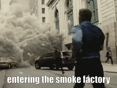 Smoke Running Man GIF