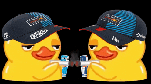 Smoking Duck Red Bull Duo GIF