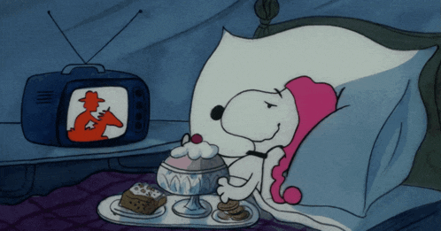 Snoopy Bedtime GIF