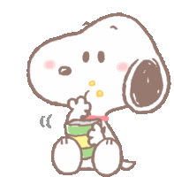 Snoopy Eat Sticker