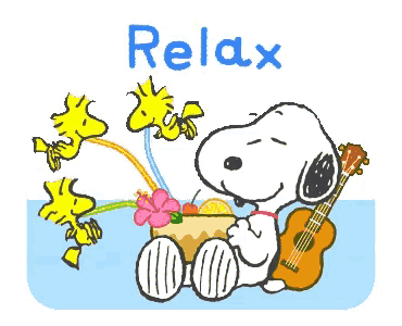 Snoopy Relaxing GIF