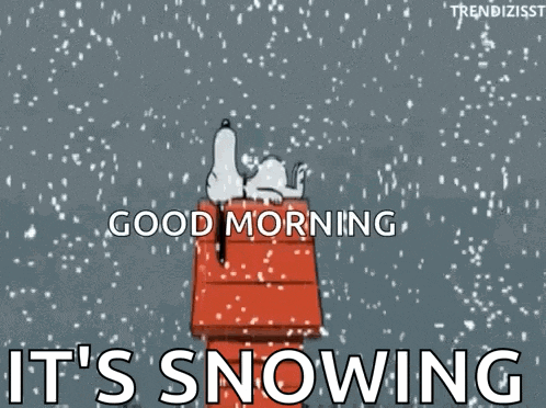 Snoopy Snow Day GIF