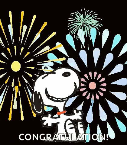 Snoopy Yay GIF