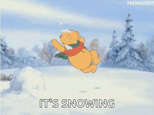 Snow Day Winnie The Pooh GIF