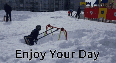 Snow Enjoy Your Day Quotes GIF
