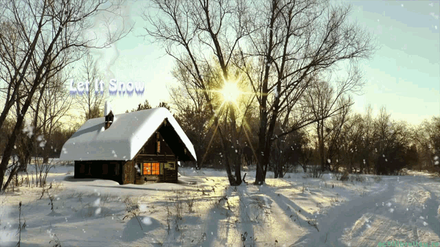 Snowing Let It Snow GIF