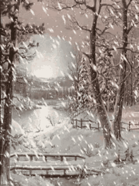 Snowing Winter GIF