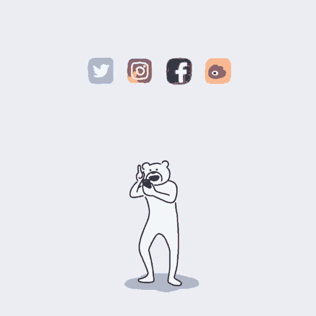 けたたましく動くクマ Sns インスタ ツイッター フェイスブック GIF