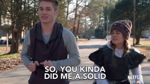 So You Kinda Did Me A Solid You Did Me A Favor GIF. This 498 x 280 animated GIF is part of our que te debo collection. Created by insatiable. View the…