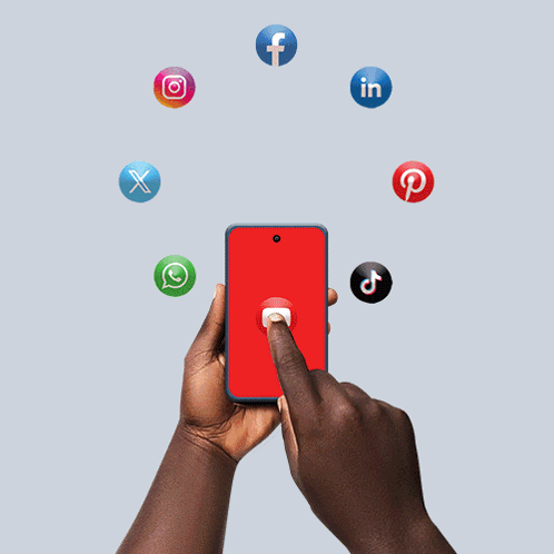 Social Media On The Phone GIF