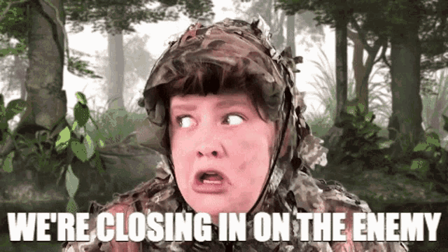 Soldier In Camo Swamp Camo GIF