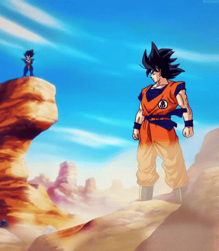 Songokuvs Vegeta Stare GIF