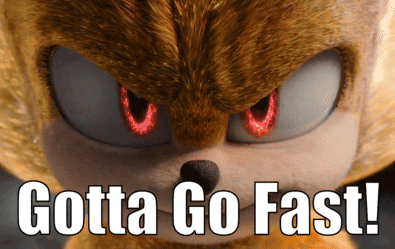 Sonic Movie 3 Gotta Go Fast GIF