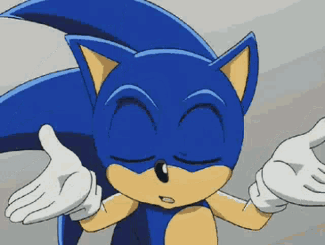 Sonic Shrug GIF
