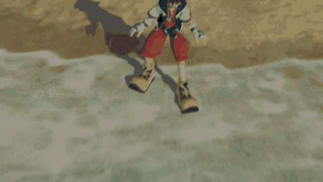 Sora Looks At A Wave Kingdom Hearts GIF