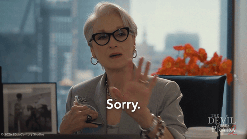 Sorry Miranda Priestly GIF. This 498 x 281 animated GIF is part of our miranda priestly collection. Related themes include sorry. Created by…