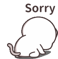 Sorry Sad Sticker