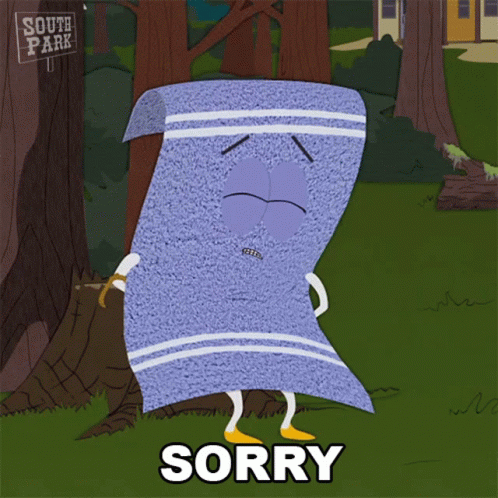 Sorry Towelie GIF. This 498 x 498 animated GIF is part of our towelie collection. Related themes include sorry. Created by southpark. View the original…