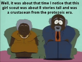 Southpark Girl Scout GIF. This 318 x 240 animated GIF is part of our loch ness collection. Created by drkaoz. View the original animation, share it, or…