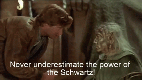 Spaceballs Never Underestimate Power Schwartz Yogurt Bill Pullman Lonestar GIF. This 498 x 280 animated GIF is part of our may the schwartz be with you…