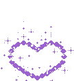Sparkle Heart Purple Heart Sticker