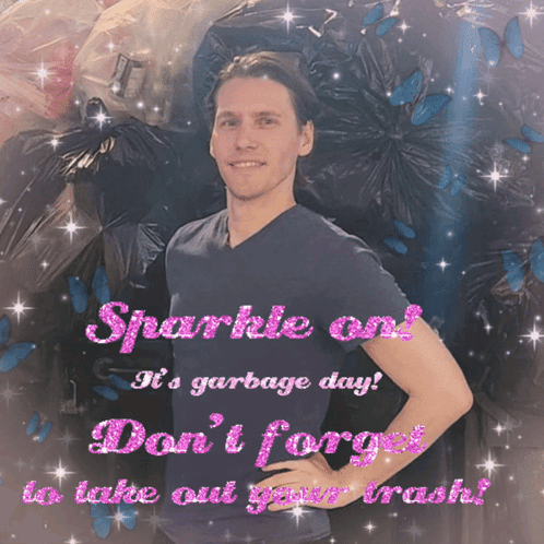 Sparkle On Garbage Day GIF. This 498 x 498 animated GIF is part of our taking out the trash collection. Created by smughiru. View the original animation…