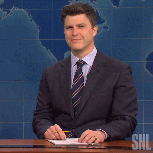 Speechless Colin Jost GIF