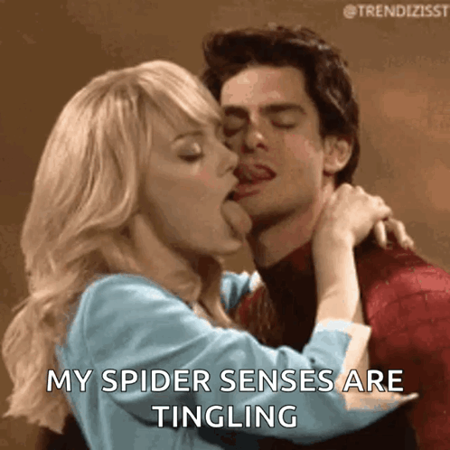 Spiderman Kissing GIF