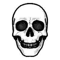 Spin Skull Sticker