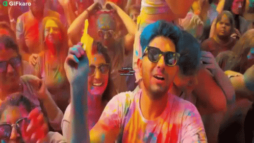 Splashing Color Gifkaro GIF