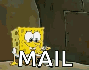 Sponge Bob Snail Mail GIF