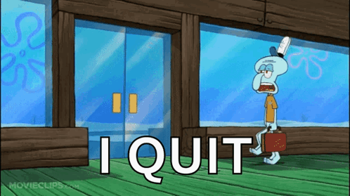 Spongebob I Quit GIF