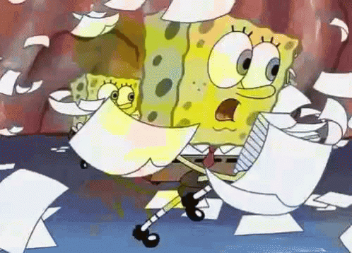 Spongebob Panicking GIF