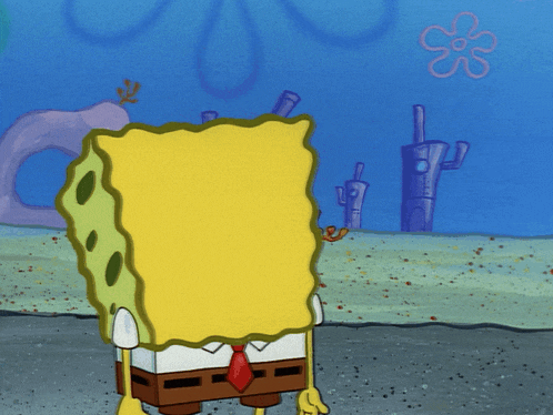 Spongebob Screaming Then Running Away Spongebob Squarepants GIF