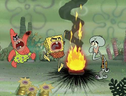 Spongebob Spongebob Squarepants GIF. This 498 x 378 animated GIF is part of our spongebob fire collection. Related themes include burn, burned, fire…
