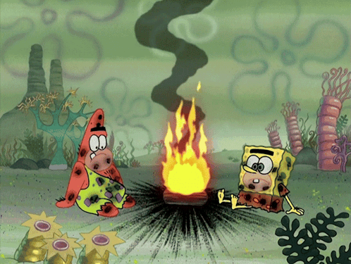 Spongebob Spongebob Squarepants GIF. This 498 x 375 animated GIF is part of our spongebob fire collection. Related themes include afraid, fire, run away…