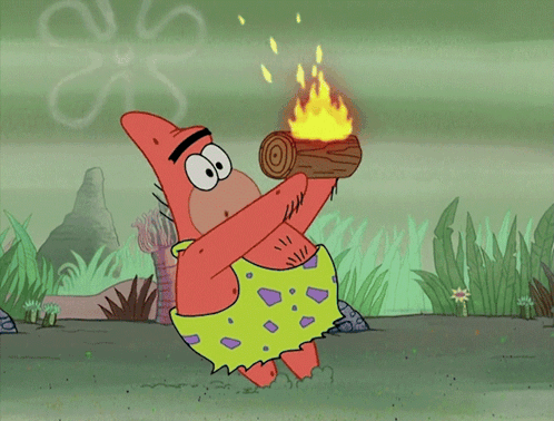 Spongebob Spongebob Squarepants GIF. This 498 x 378 animated GIF is part of our spongebob fire collection. Related themes include fire, run away, scared…