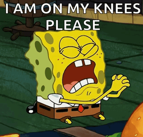 Spongebob Squarepants Begging GIF