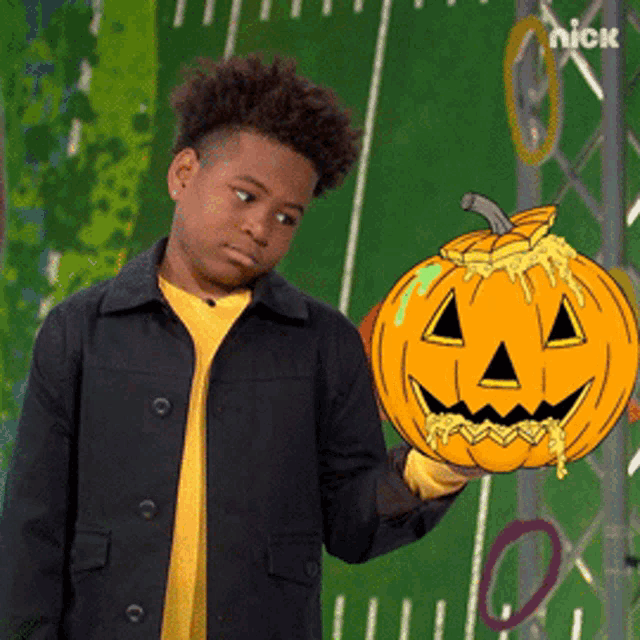 Spooky Pumpkin Nfl Slimetime GIF