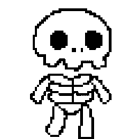 Spooky Skeleton Sticker