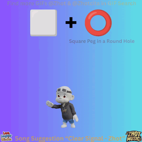Square Peg In A Round Hole Mismatch GIF