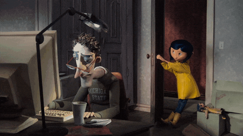 Squeaking Coraline GIF