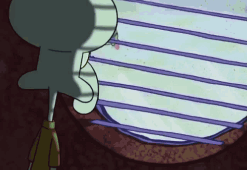Squidward Meme Looking Out The Window GIF