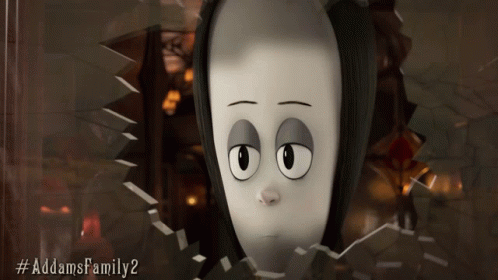 Squint Wednesday Addams GIF