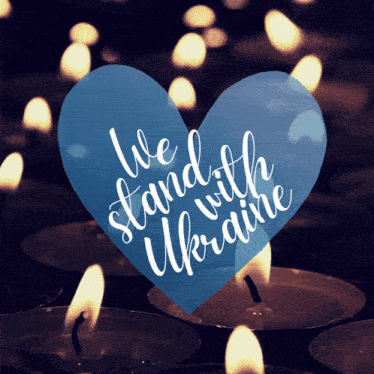 Stand With Ukraine Candle GIF