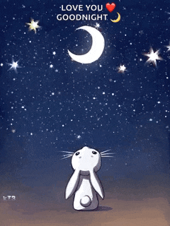 Star Gazing Crescent Moon GIF