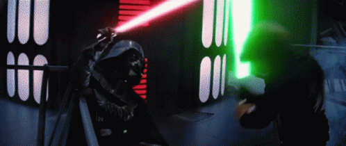 Star Wars Lightsaber Duel GIF. This 498 x 210 animated GIF is part of our luke skywalking on these haters collection. Related themes include darth vader…