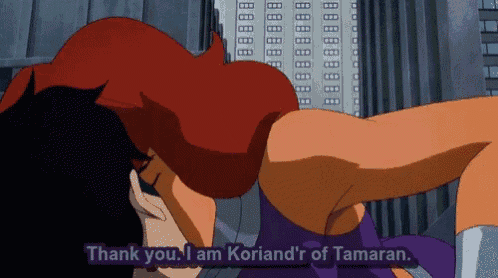 Starfire Robin GIF